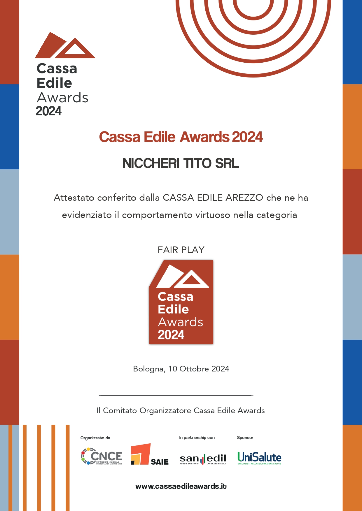 Cassa Edile Awards